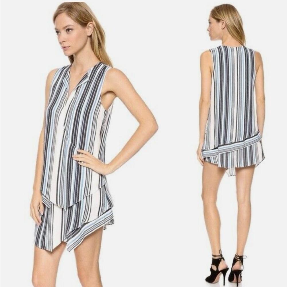 Torn by Ronny Kobo Layered Aziza Dress in Blue PREOWNED